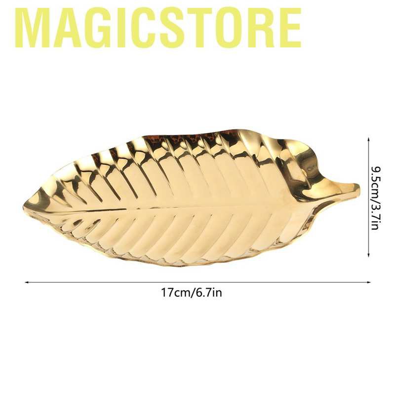 Magicstore Nordic Style Leaf Shaped Necklace Jewelry Display Tray Storage Organizer Decorative Props