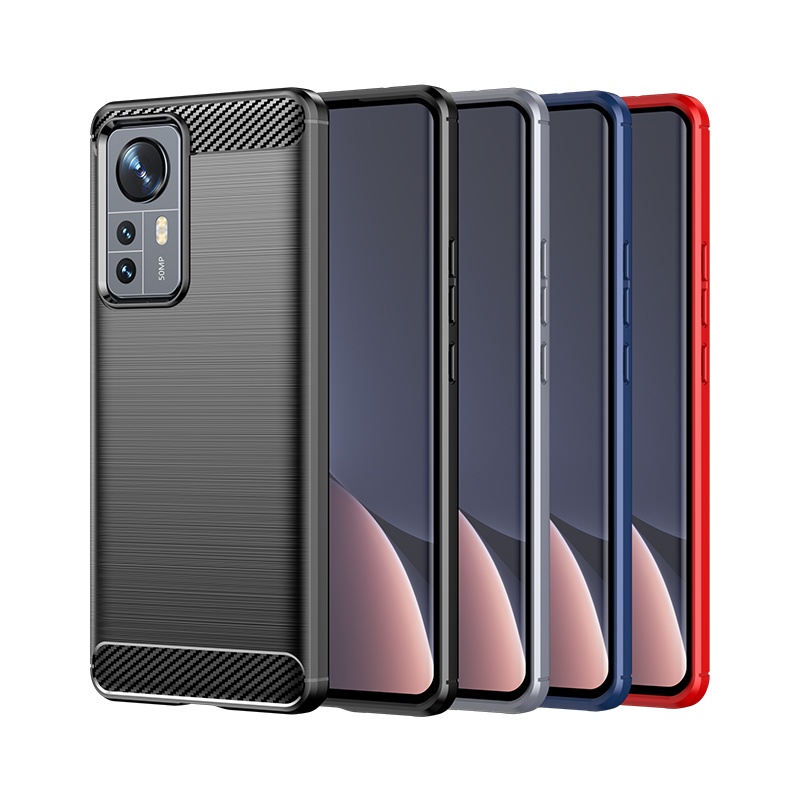 Ốp điện thoại bảo vệ bằng sợi Carbon cho Xiaomi mi 12 / 12X / 12 Pro / 12 Ultra / mi 11T 11 lite 10 10T Pro 9 8