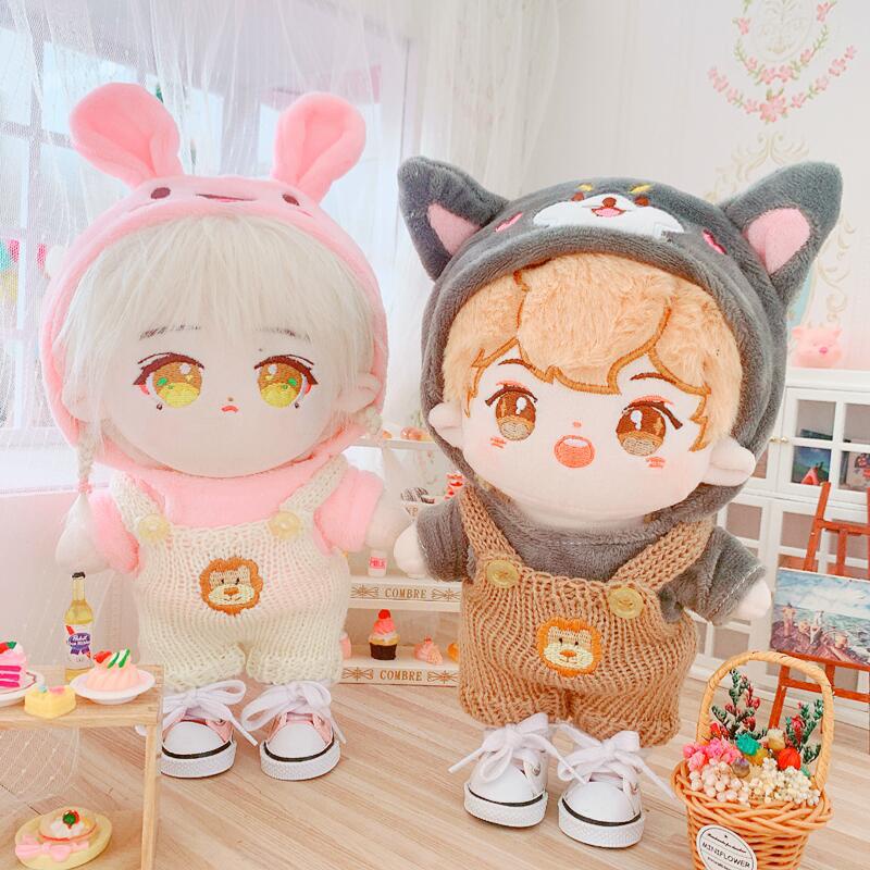 Phụ kiện trang phục áo sweater/quần yếm/ giày dễ thương phù hợp cho búp bê 20cm