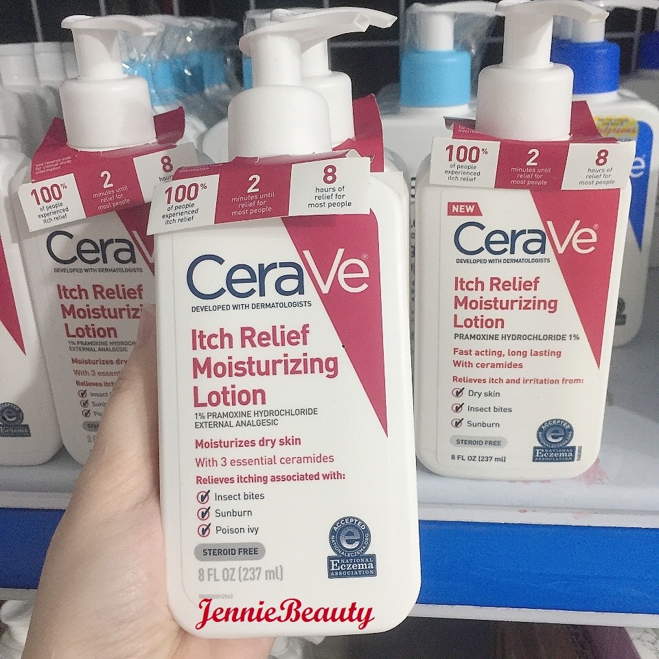 [Hàng USA] Kem dưỡng ẩm giảm ngứa Cerave Itch Relief Moisturizing Lotion (237ml)