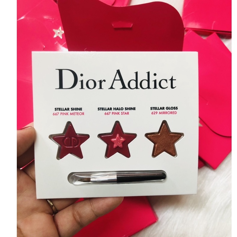 Sample mẫu thử Son Dior Addict Stellar 3 màu và cọ son của hãng