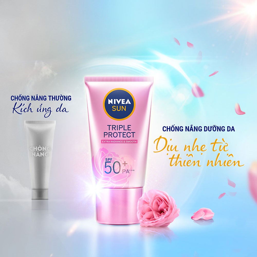 Kem Chống Nắng Nivea Triple Protect SPF50+ PA+++ 40ml