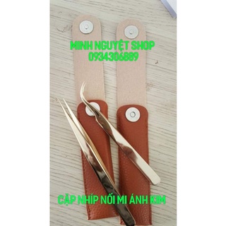 2 nhíp nối mi ánh kim