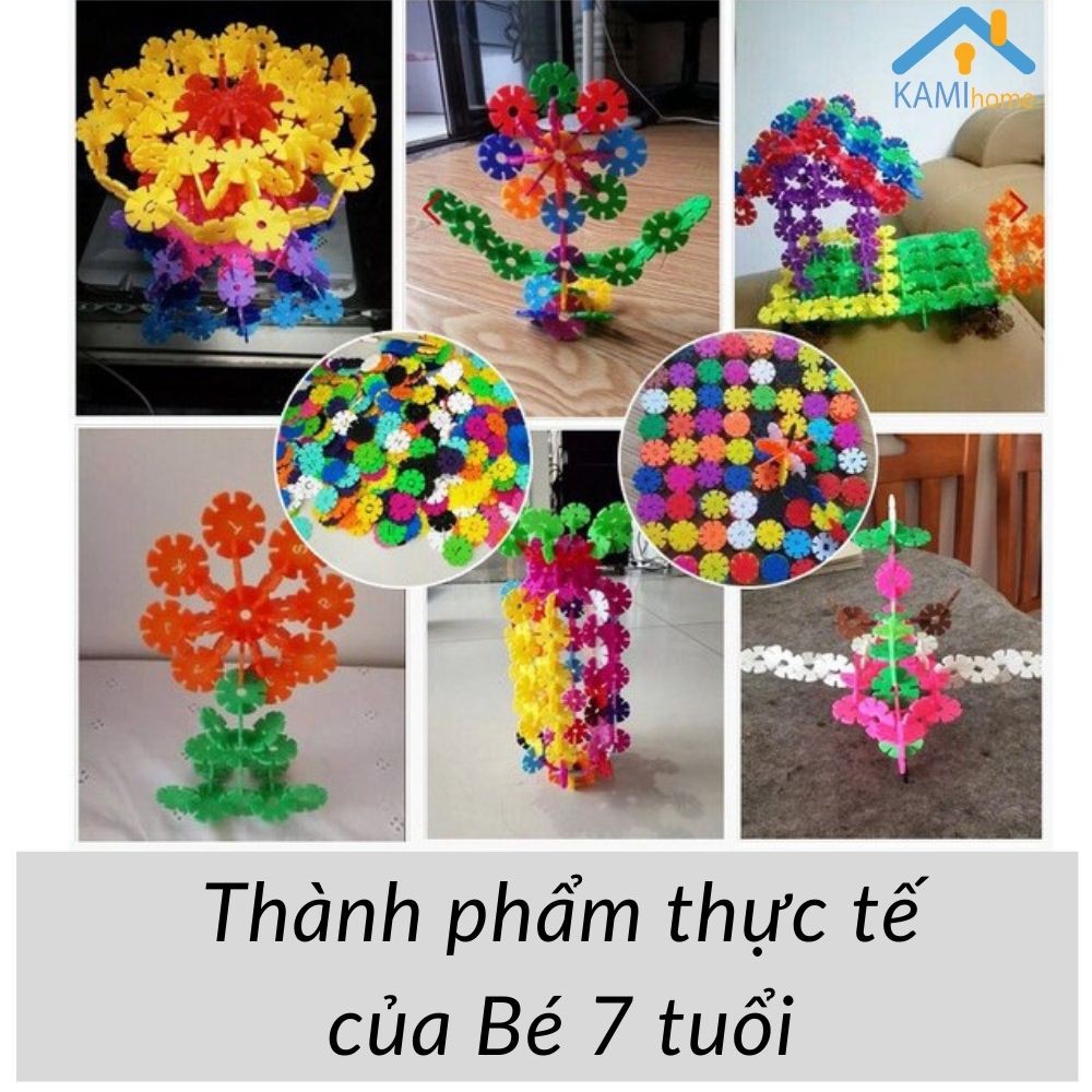 Đồ chơi xếp hình 3D Giáo dục sớm Học Chữ-Số-Phép tính mảnh Hoa Tuyết cho trẻ em &gt;3 tuổi mã 53516.a KMVN