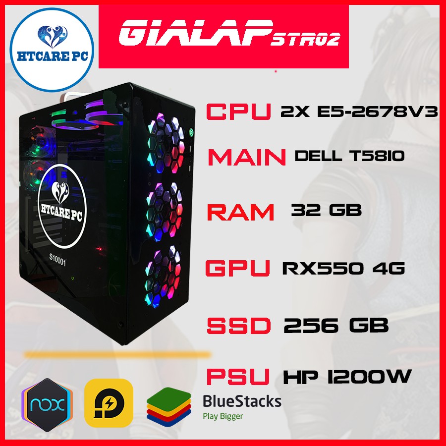 [ PC CÀY VIEW ] CHUYÊN NGHIỆP CHO DÂN STREAMER,GAMER, YOUTUBER CHẠY MAIN DELL T5810 CPU E5-2600V3,V4/RX550 4G BH 3 NĂM | BigBuy360 - bigbuy360.vn