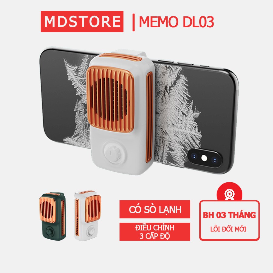 Memo DL03 | Quạt tản nhiệt chính hãng dành cho điện thoại, có sò lạnh siêu mát, 03 cấp độ làm lạnh