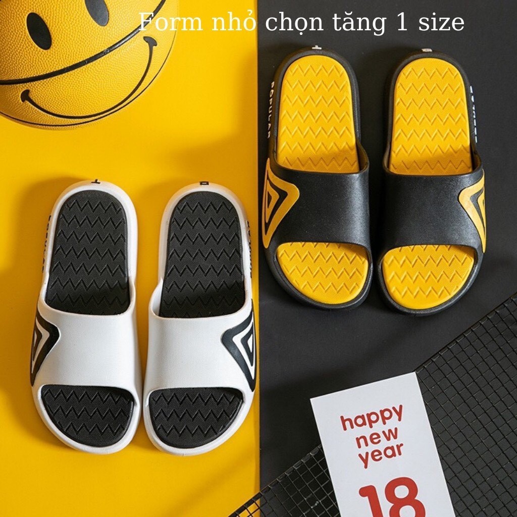 DR Dép nam nữ quai ngang cá tính unisex tam giác phối màu - đặt tiến 1 size 37 1