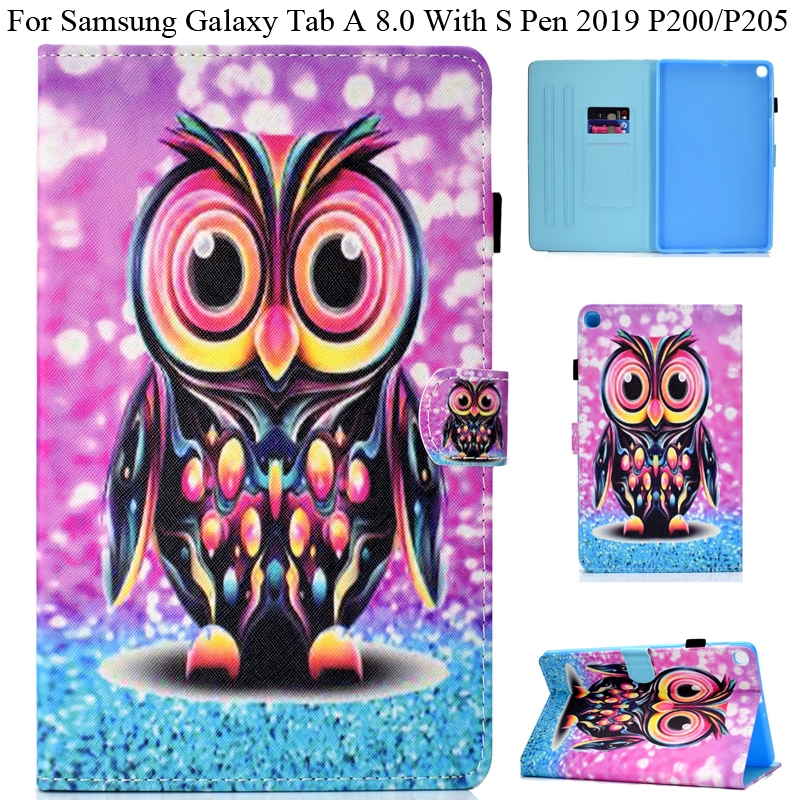 Vỏ bảo vệ Samsung Galaxy Tab A 8.0 With S Pen 2019 Case Cover SM-P200 P205 Dễ thương Ốp lưng