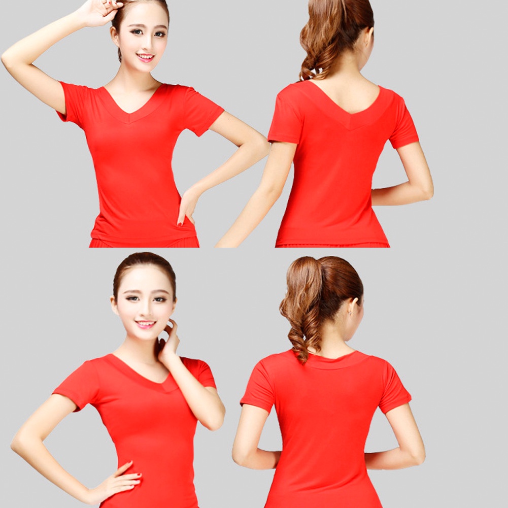 Áo Thun Khiêu Vũ Latin Ngắn Tay Thời Trang Dành Cho Nữ