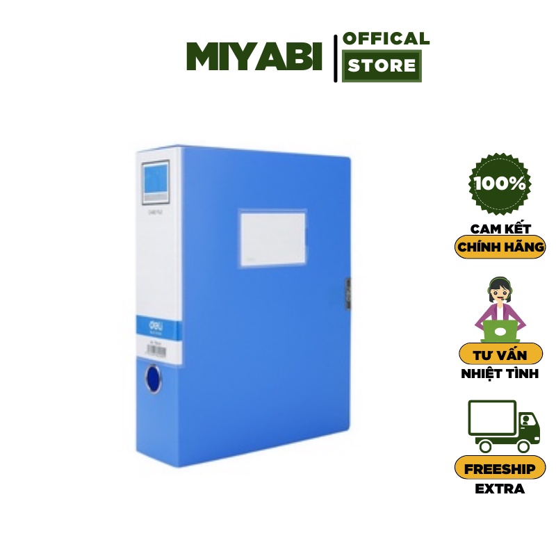 File Hộp nhựa -file đựng tài liệu 75mm Deli W31116 ( Deli 5684)