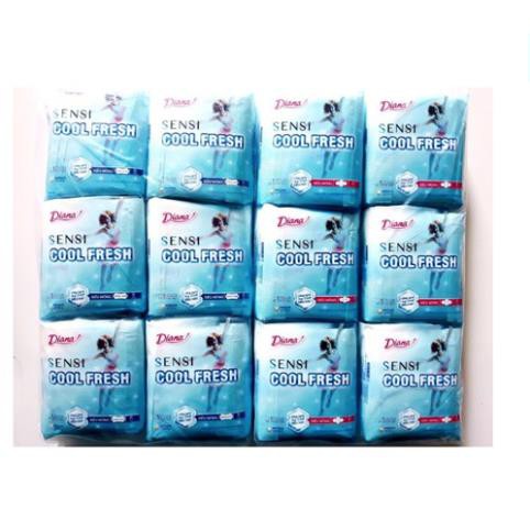 Bộ 2 Gói Băng vệ sinh Diana SenSi Cool Fresh Siêu mỏng 23cm-8miếng