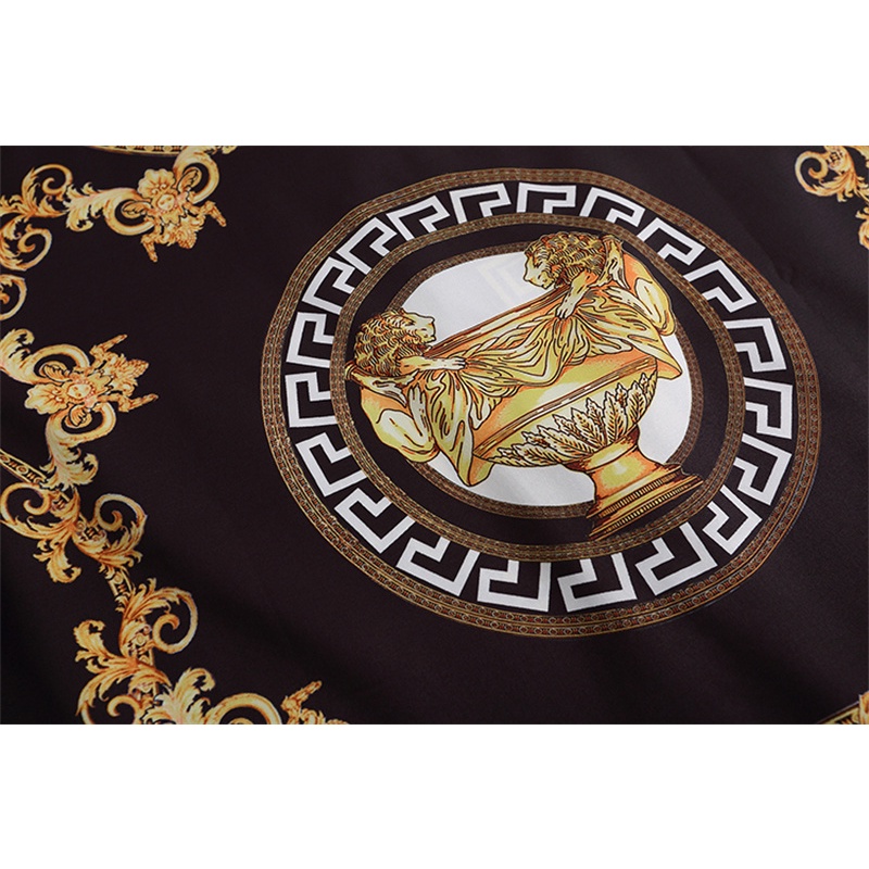 Versace Áo Sơ Mi In Họa Tiết Kỹ Thuật Số Thoải Mái Chất Lượng Cao Thời Trang retro