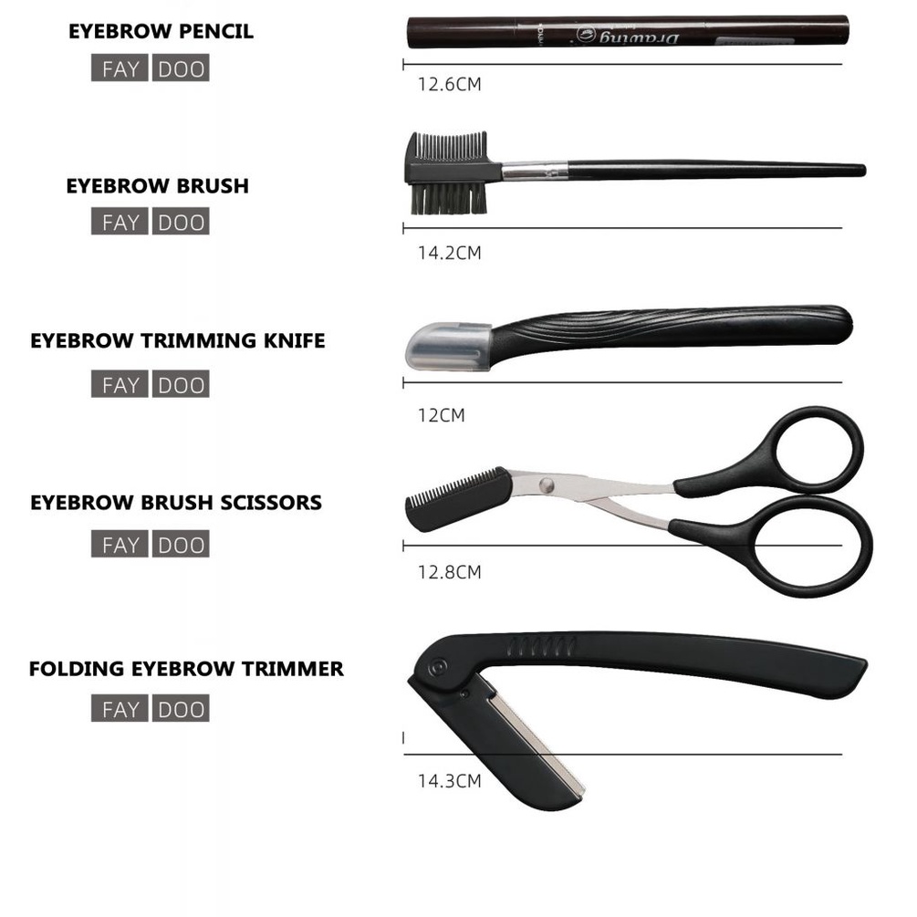 [Hàng mới về] Set 8 dụng cụ cắt tỉa lông mày làm đẹp tiện dụng