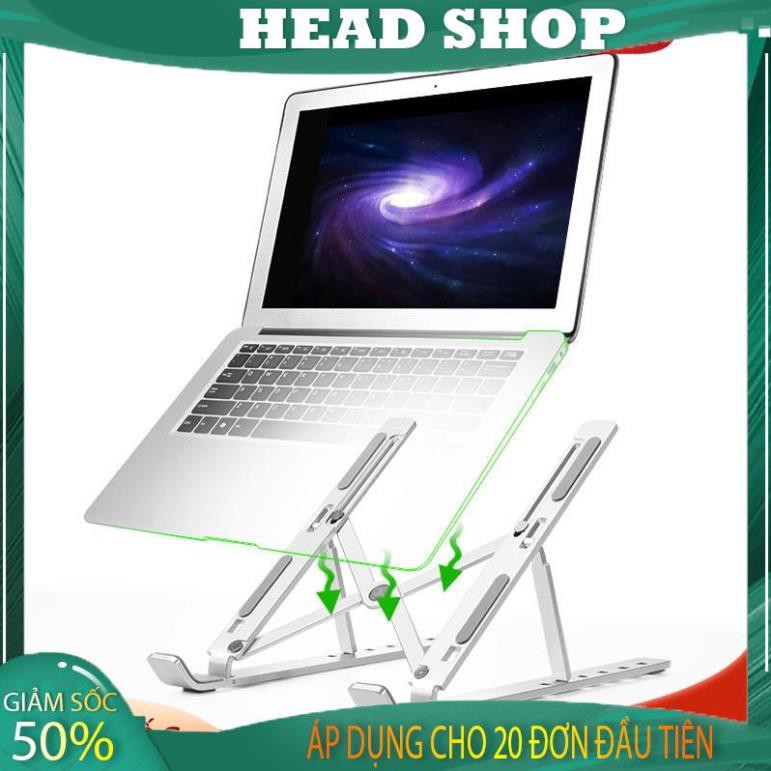 Giá đỡ LAPTOP mã N3 bằng nhôm điều chỉnh độ cao đế tản nhiệt laptop dưới 15.6 inch đế kê laptop HEADSHOP