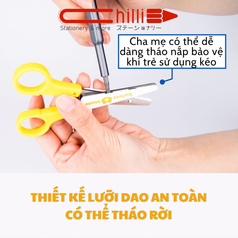 Kéo Thủ Công Sun-Star Cực An Toàn Cho Mọi Đối Tượng Đặc Biệt Cho Trẻ Con Hàng Nội Địa Nhật