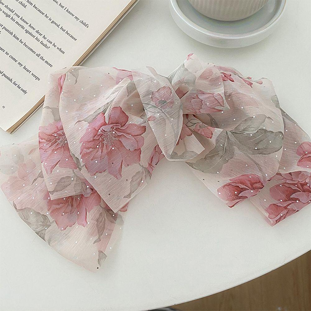 Kẹp Tóc Hình Nơ Hoa Lớn WMES15H Thời Trang Thanh Lịch Mùa Hè