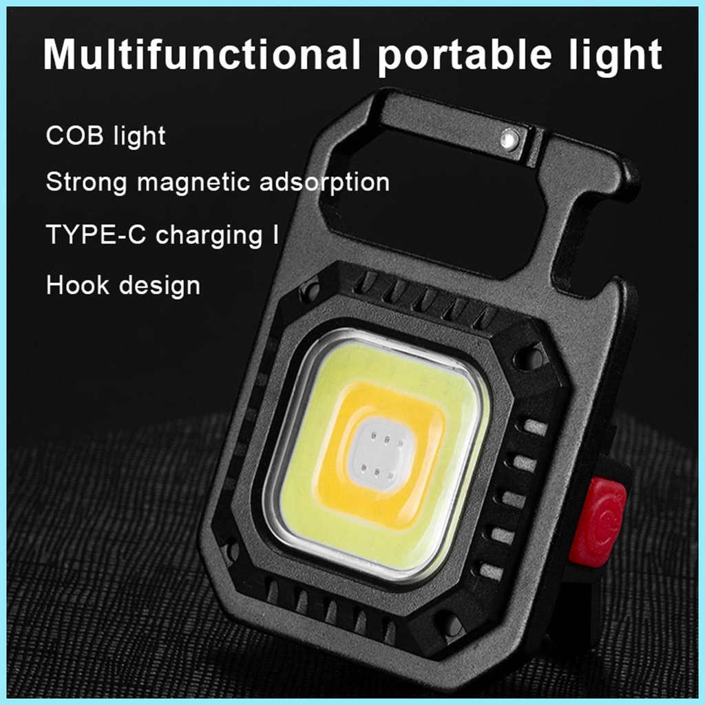 Đèn Pin Mini COBs 7 Chế Độ Kèm Móc Khóa Bỏ Túi Tiện Dụng