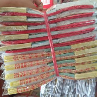 Combo 10 lễ tiền vàng xếp sẵn hàng đủ dày, giấy đẹp