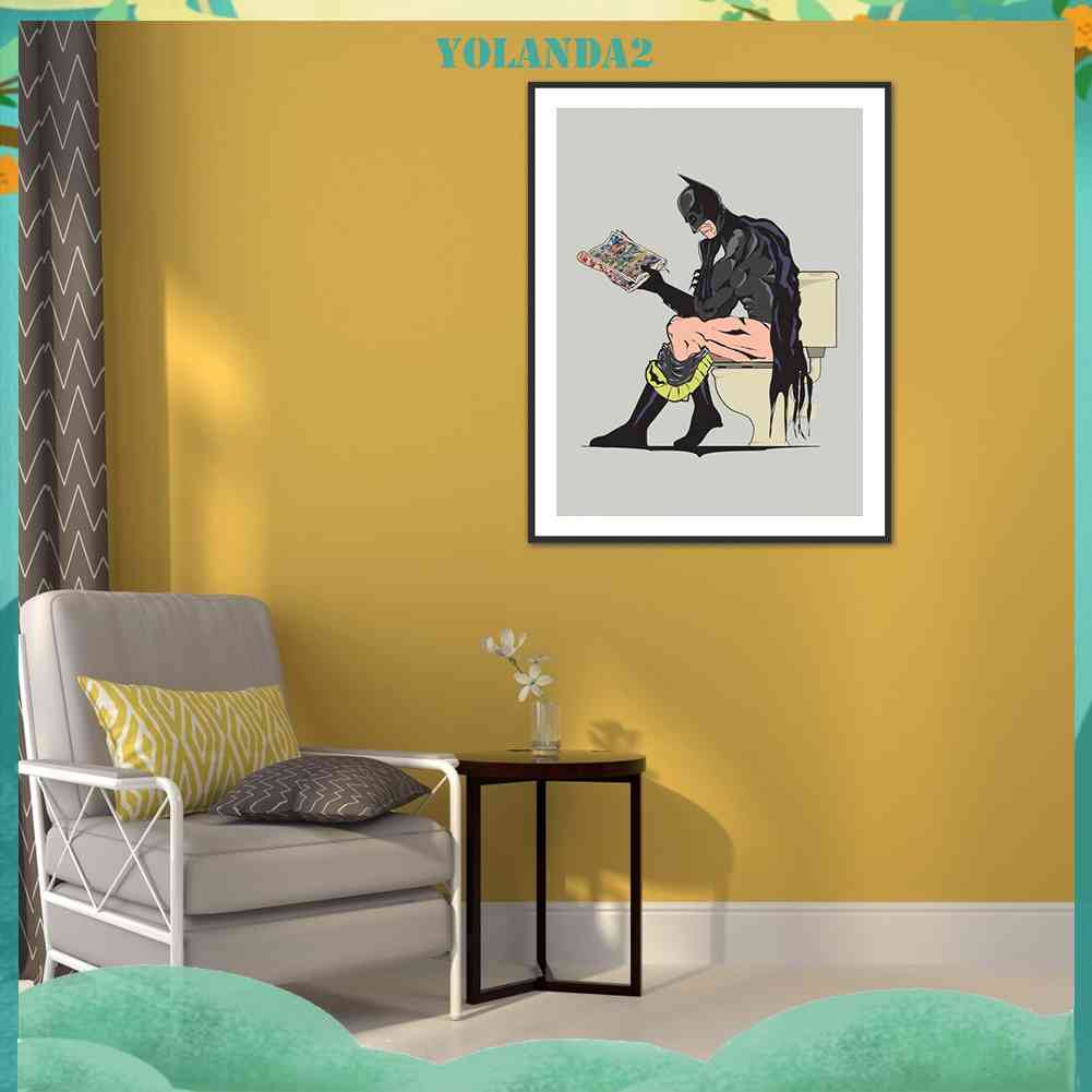 Bộ Tranh Đính Đá 5D DIY Hình Batman Toàn Bộ Trang Trí Tường Nhà