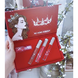 Quà tặng bạn gái! set 3 son b.a luxury tặng dưỡng môi - son kem siêu lì mềm mịn môi cao cấp mới nhất
