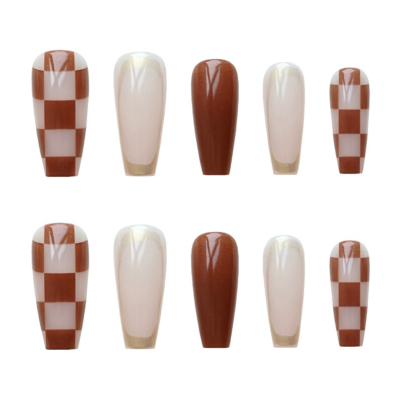 bộ 24 móng tay giả thời trang thiết kế sang chảnh Jojo Y6 móng giả nailbox rẻ đẹp kèm keo gắn chống thấm nước tự gắn