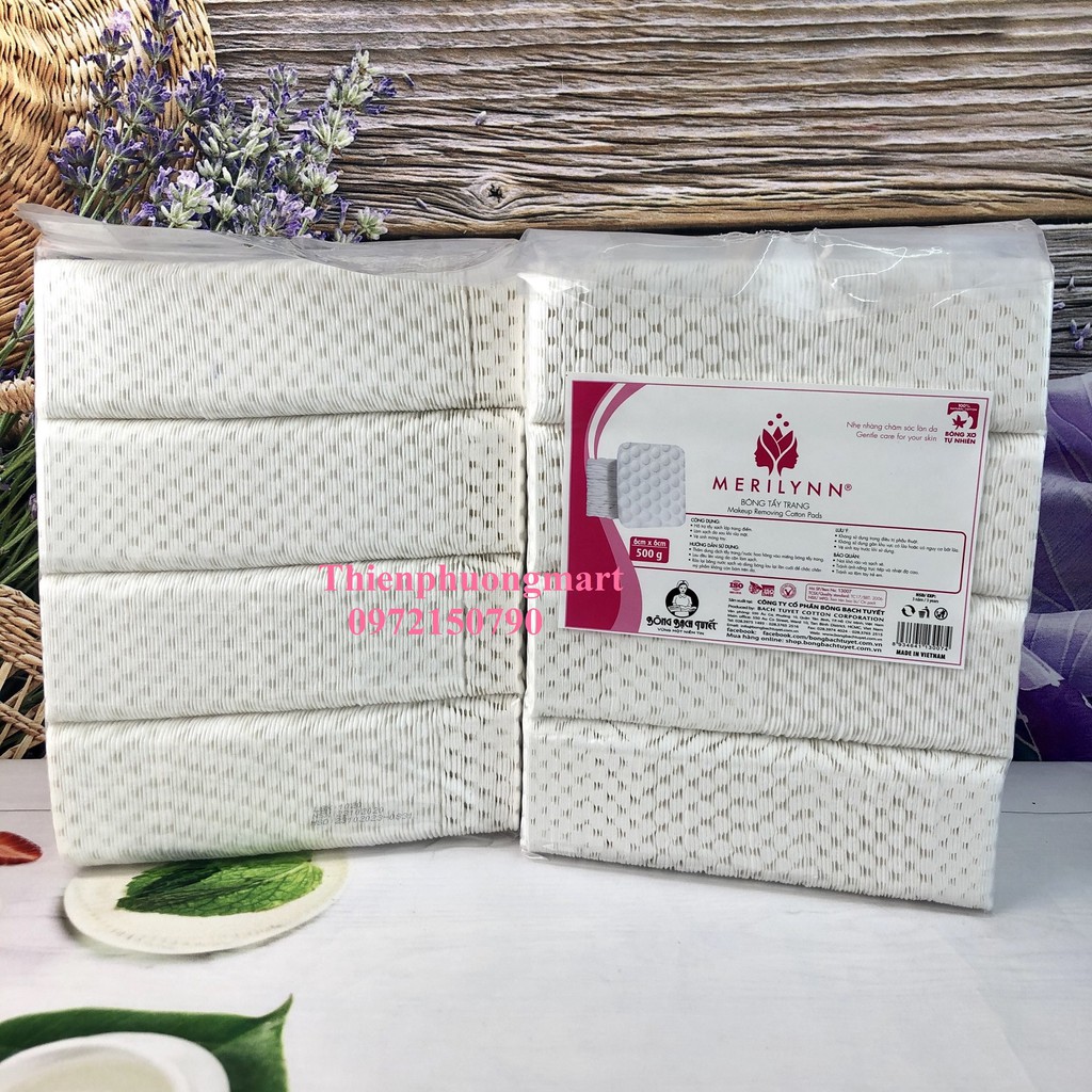 Bông Tẩy Trang Merilynn Hạt Massage gói 500g - Chính hãng Bông bạch Tuyết | BigBuy360 - bigbuy360.vn