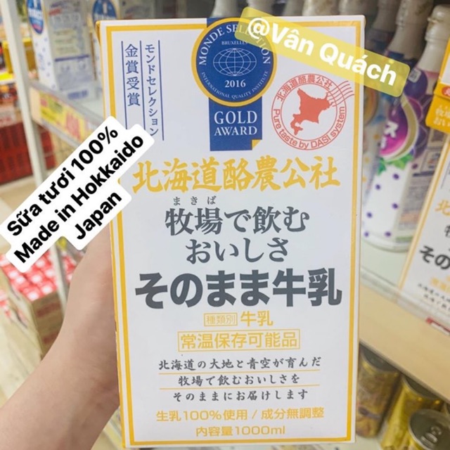 Sữa tươi Hokkaido Nhật Bản
