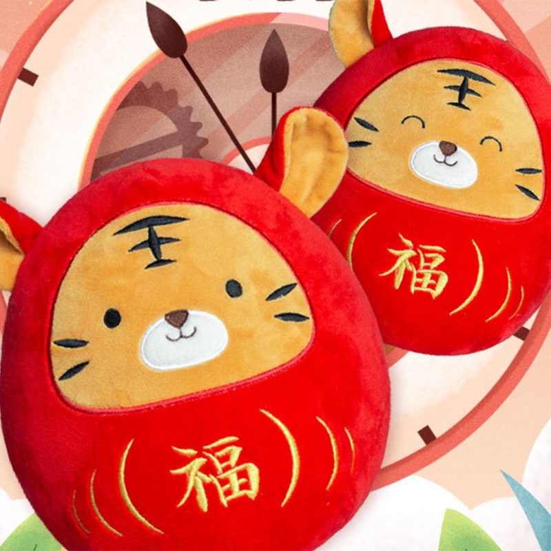 Chú Hổ Nhồi Bông Cotton Thân Thiện Với Môi Trường Trang Trí Phòng Bé Mừng Năm Mới