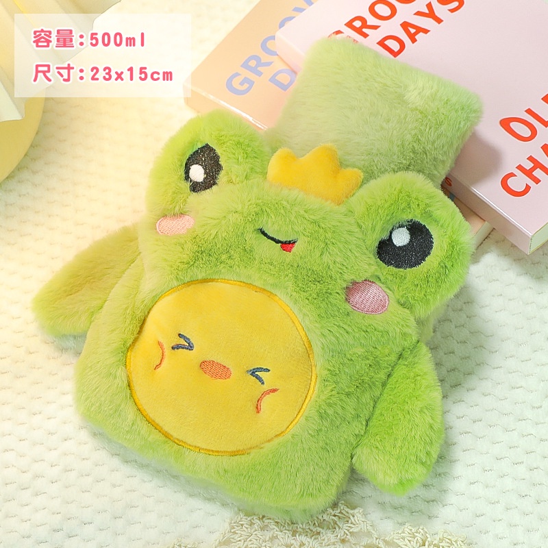 Túi chườm nóng đau bụng kinh hình thú xinh xắn với lớp lông mềm mịn nhiều kiểu dáng đáng yêu dung tích 500ml