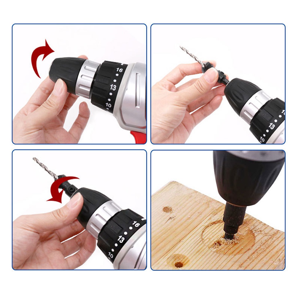 Set 5 mũi khoan gỗ DIYMORE nhiều kích thước chuyên dụng kèm một công cụ cờ lê cao cấp