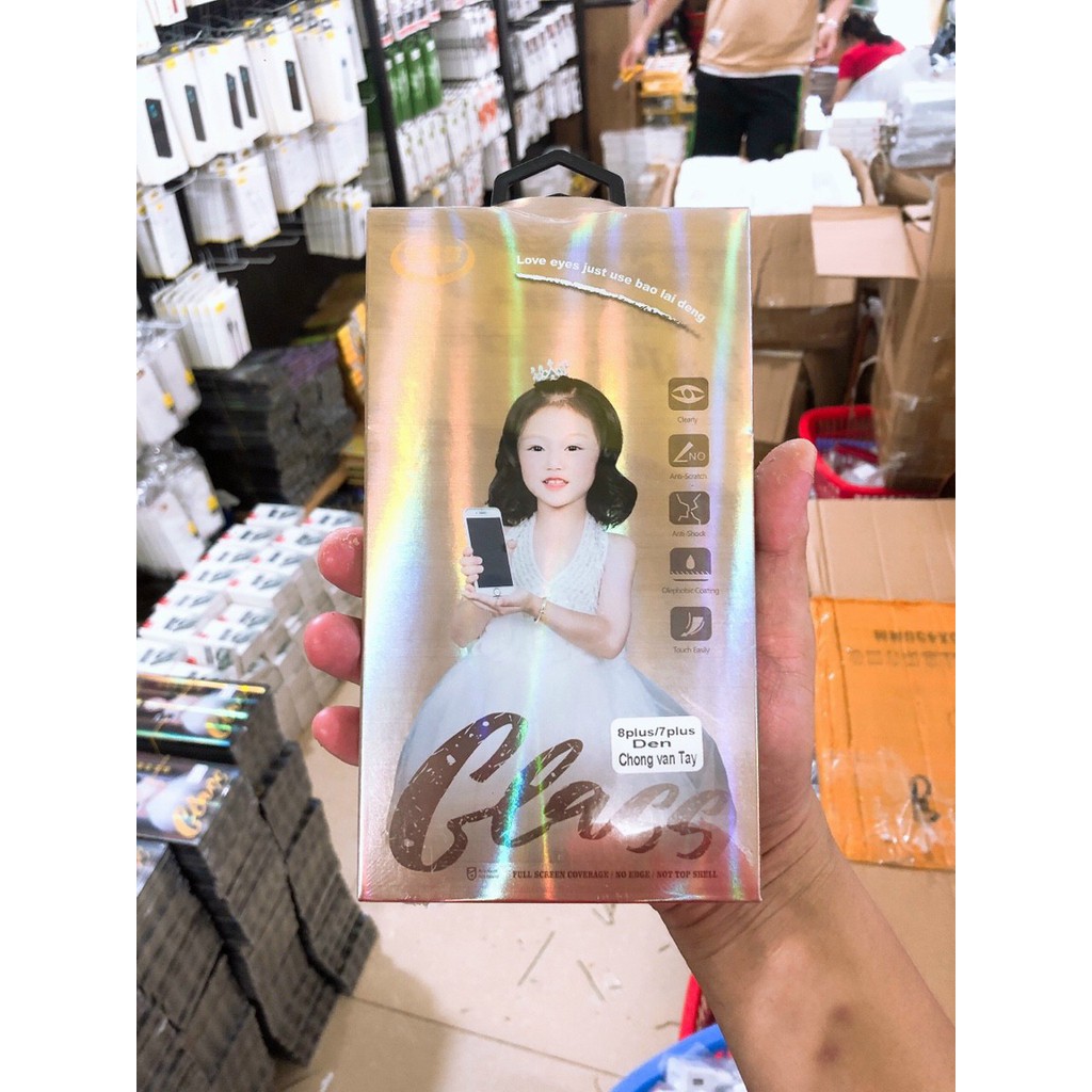 Kính cường lực full Bé Gái các dòng Iphone 💖 4 5 6 6plus 7 7plus 8 8plus 💖