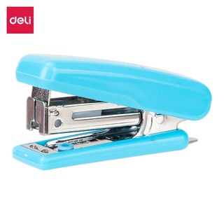 Dập ghim Deli mini kim bấm – ghim bấm 12 tờ / E0222 – màu Xanh - hồng - Dập ghim mini - HOKAMI STORE