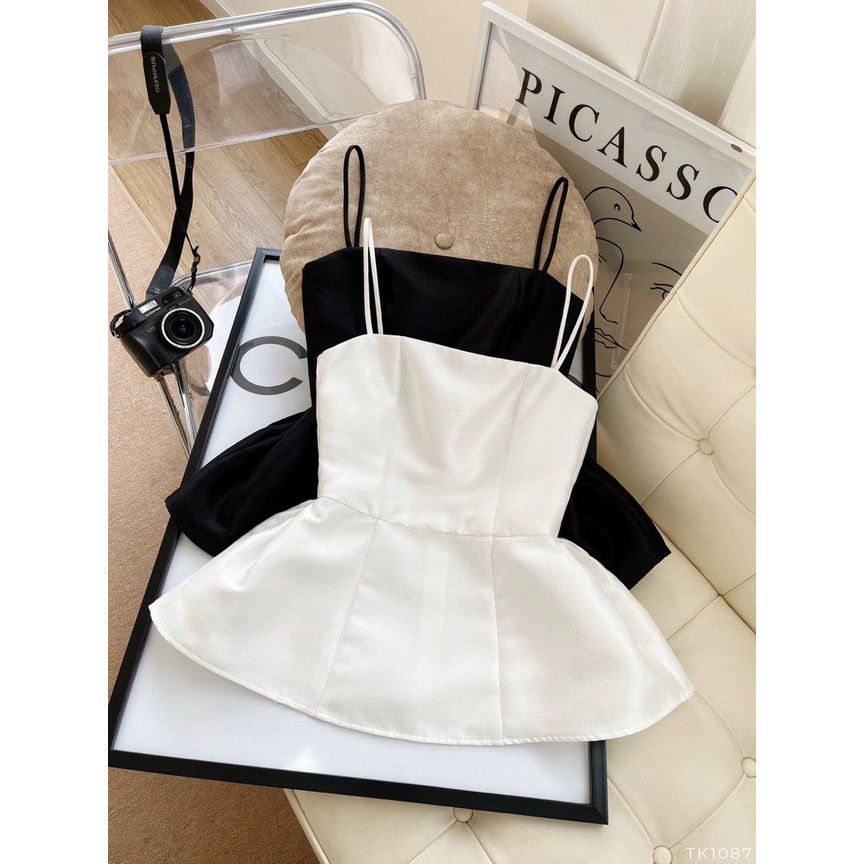 LIKEHER - ÁO 2 DÂY PEPLUM A01