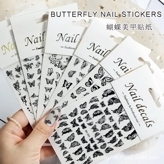 sticker dán móng hình bướm mới