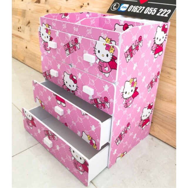 Tủ đựng mỹ phẩm loại to 5 tầng hello kitty mới