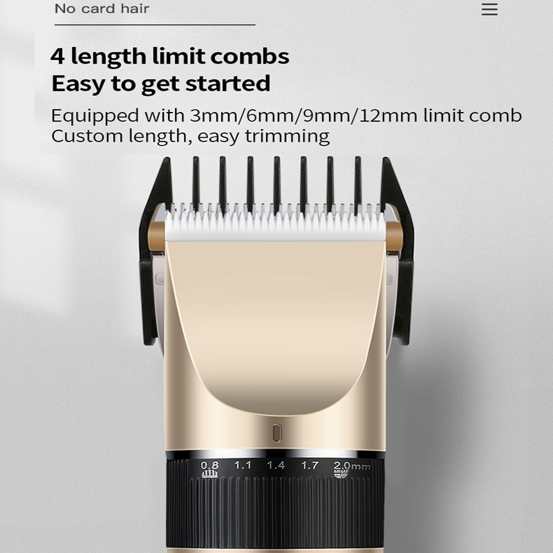 Bộ Máy cạo râu Cắt Tóc Lưỡi Sứ Ít Tiếng Ồn Tiện Dụng Cho Người Lớn Và Trẻ Em