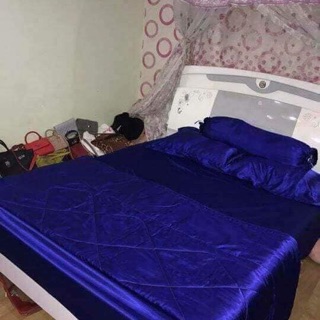 Bộ ga phi lụa thái Tuấn 5 món 1m6 (hình tự chụp 100%)