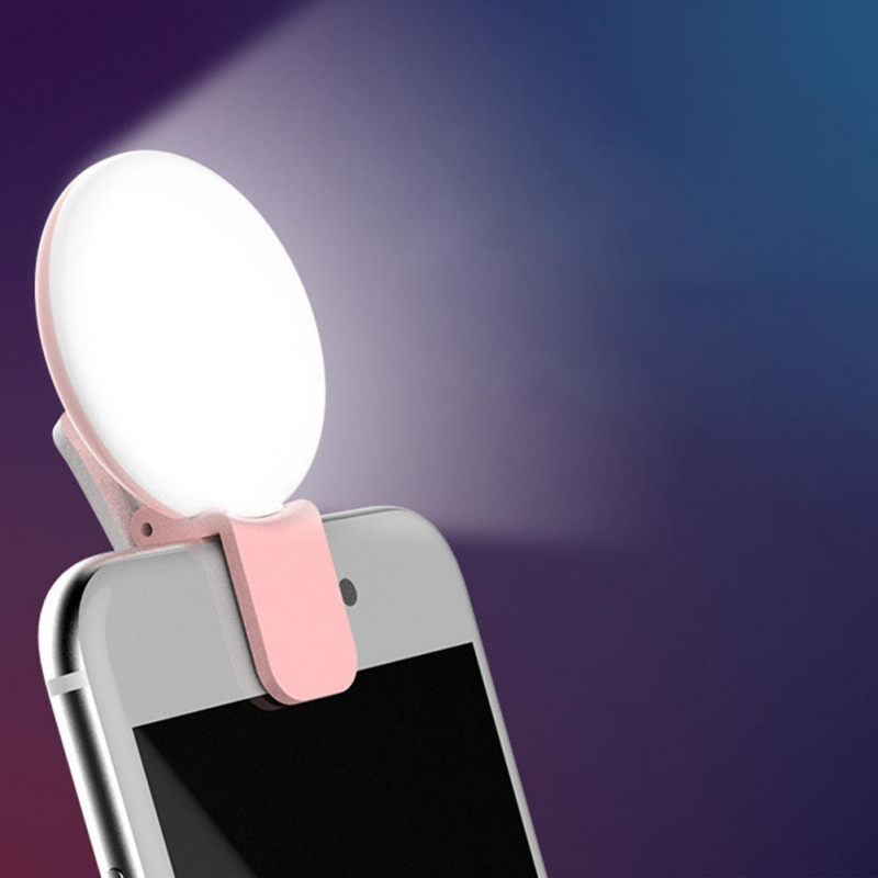 Đèn Led Tròn Gắn Điện Thoại Hỗ Trợ Chụp Ảnh Selfie