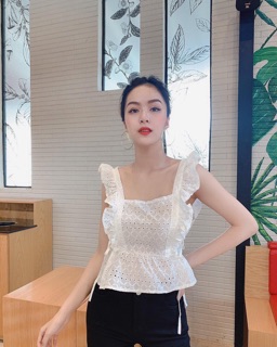 Áo Kiểu Bèo Thắt Nơ 2 Bên