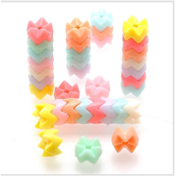 gói 10-50gam hạt nhựa tròn gợn sóng 5 cạnh 6x9mm