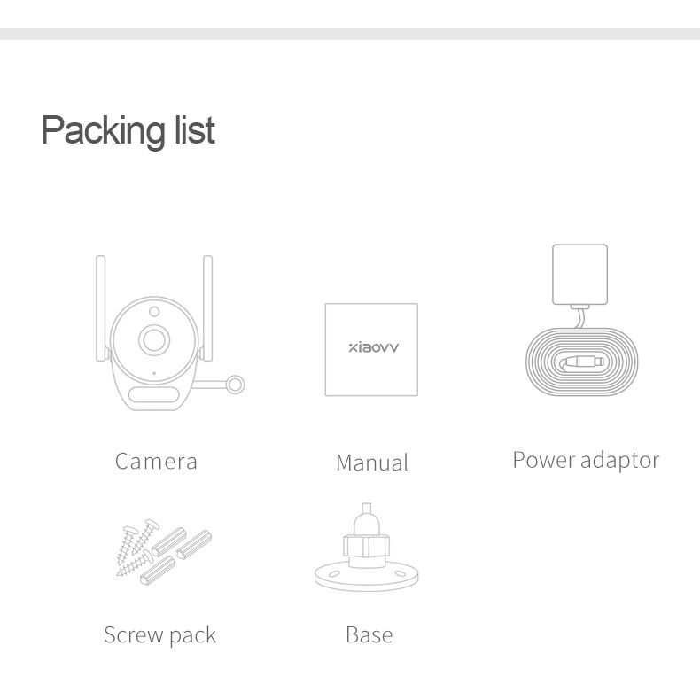 Camera Giám Sát Xiaomi Xiaov Pro 2K HD Kết Nối WiFi Kèm Phụ Kiện