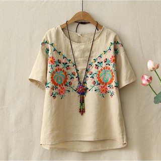 Áo Đũi Thêu Hoa Văn Nổi [Ưu Đãi Lớn]