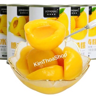 1 Thùng 6 Lọ 425g Trà Đào Tươi ngâm đóng hộp