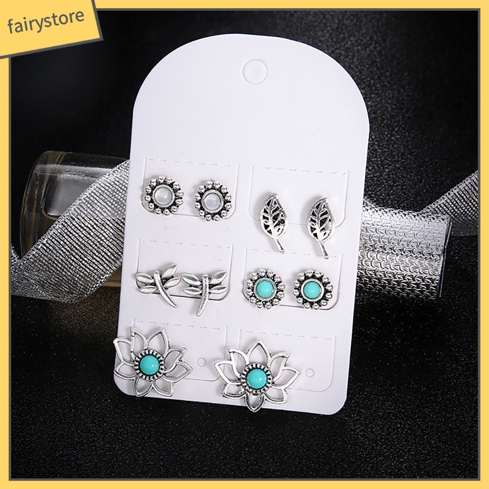 Set 5 Đôi Bông Tai Nhiều Kiểu Xinh Xắn Đáng Yêu Cho Nữ