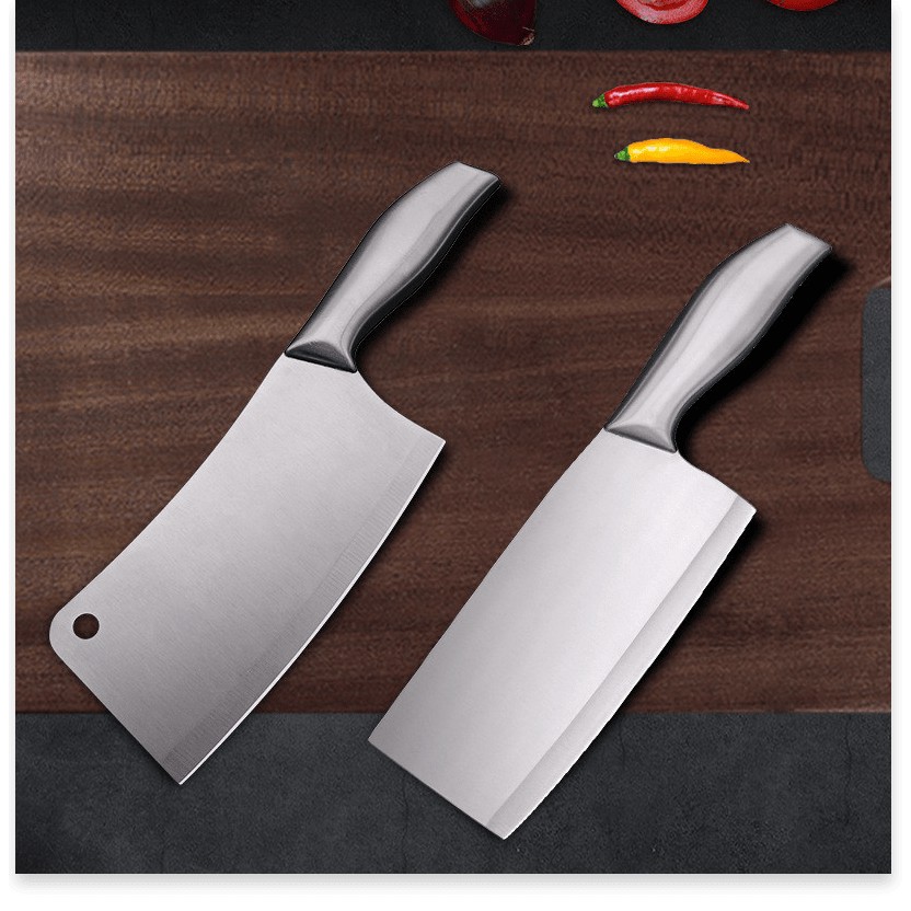 Dụng cụ nhà bếpSALE ️Bộ 3 dao thép cứng và sáng bóng, chặt xương chặt thịt gà không lo mẻ dao 8329