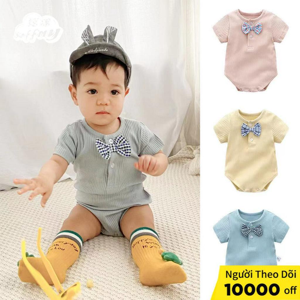 Áo Liền Quần Soffny Đính Nơ Hợp Thời Trang Cho Bé