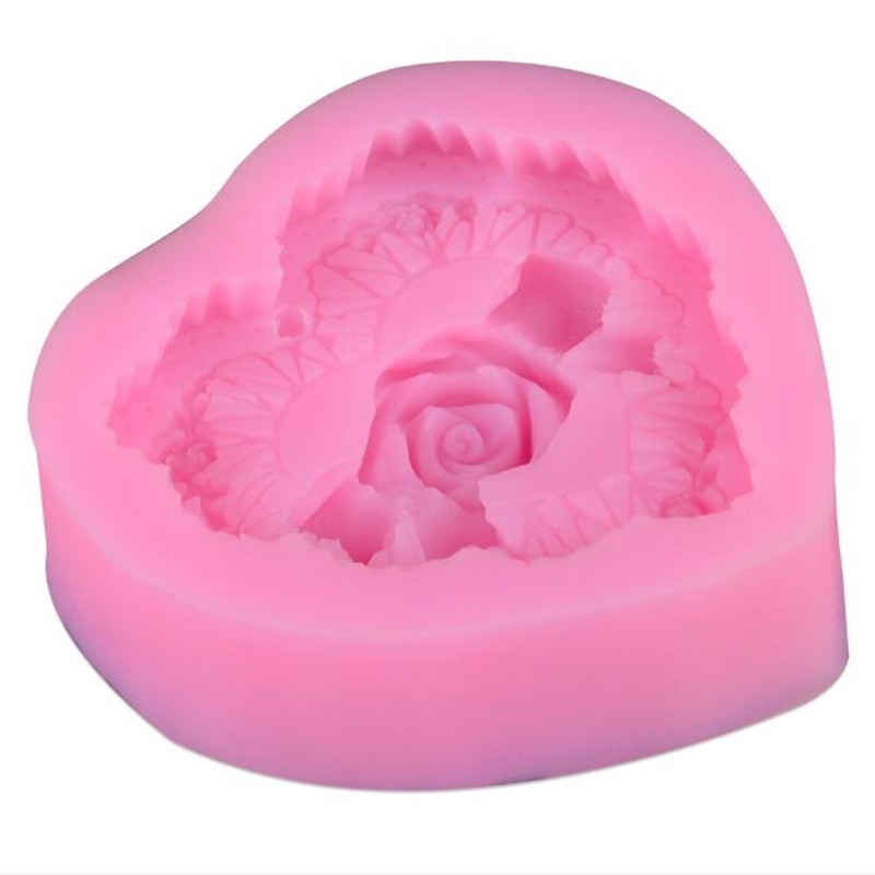 Khuôn Silicon Làm Bánh Kẹo Hình Trái Tim 3d