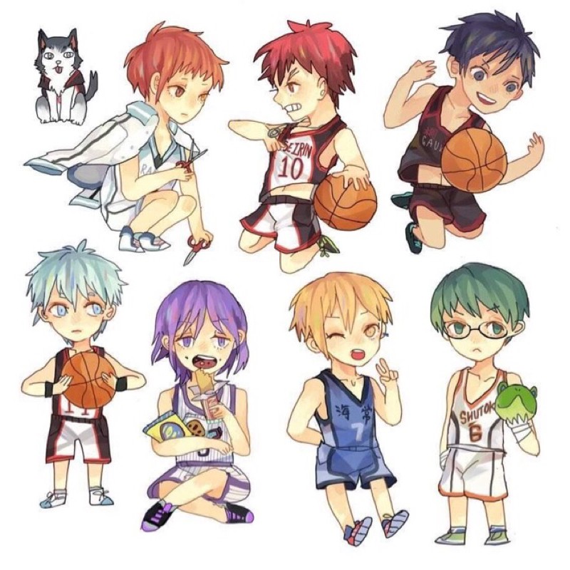 10-50 hình sticker bóng rổ kuroko no basket decal