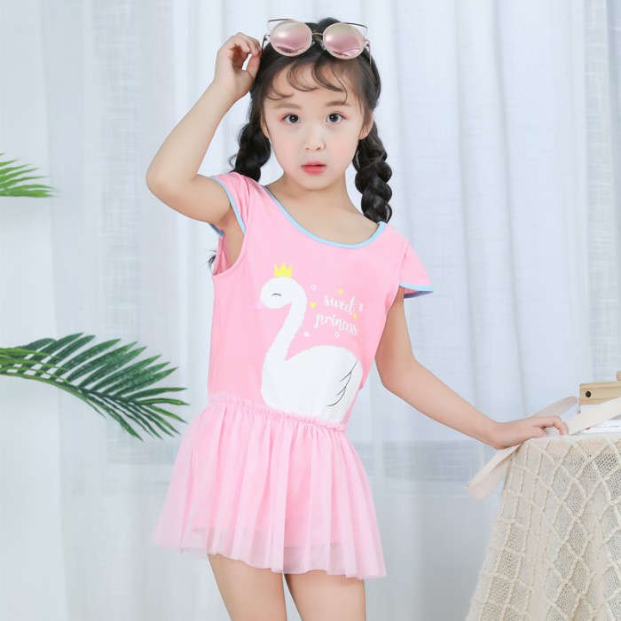 Bộ Đồ Bơi Một Mảnh Thiết Kế Xinh Xắn Cho Bé Gái