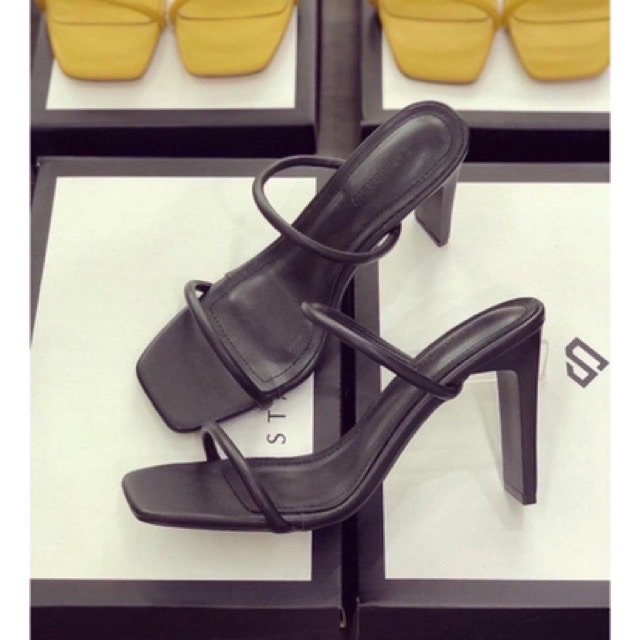 Guốc cao gót 2 quai tròn sang chảnh